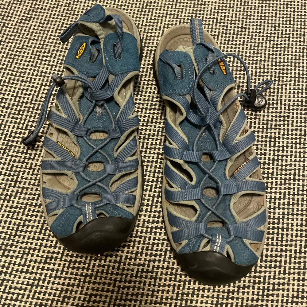 Keen Blue Outdoor Sandals with Closed Toe Protection